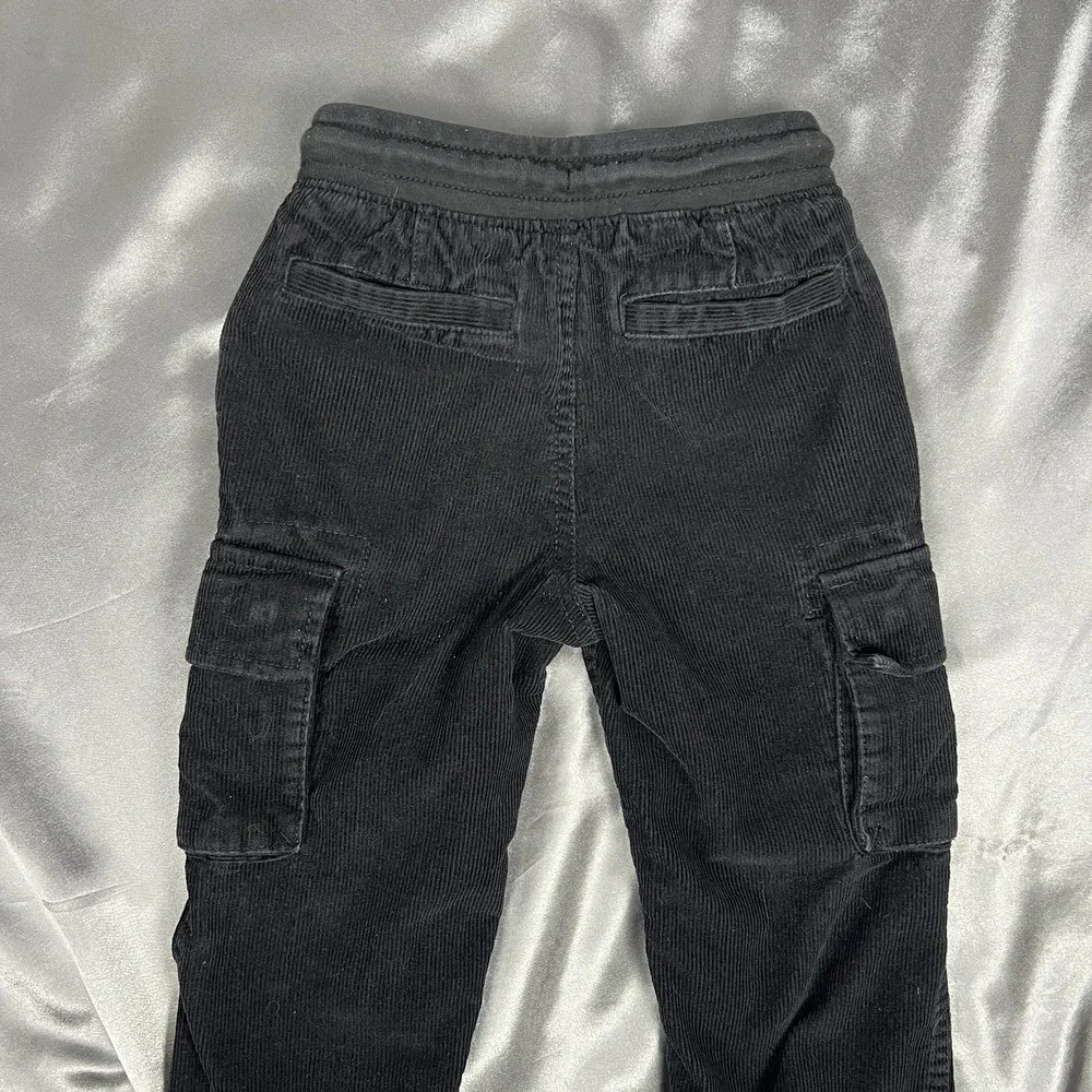 Baby GAP Cargo Pants Toddler 4‎ Years Lined Black Corduroy Pull-On Joggers Cozy